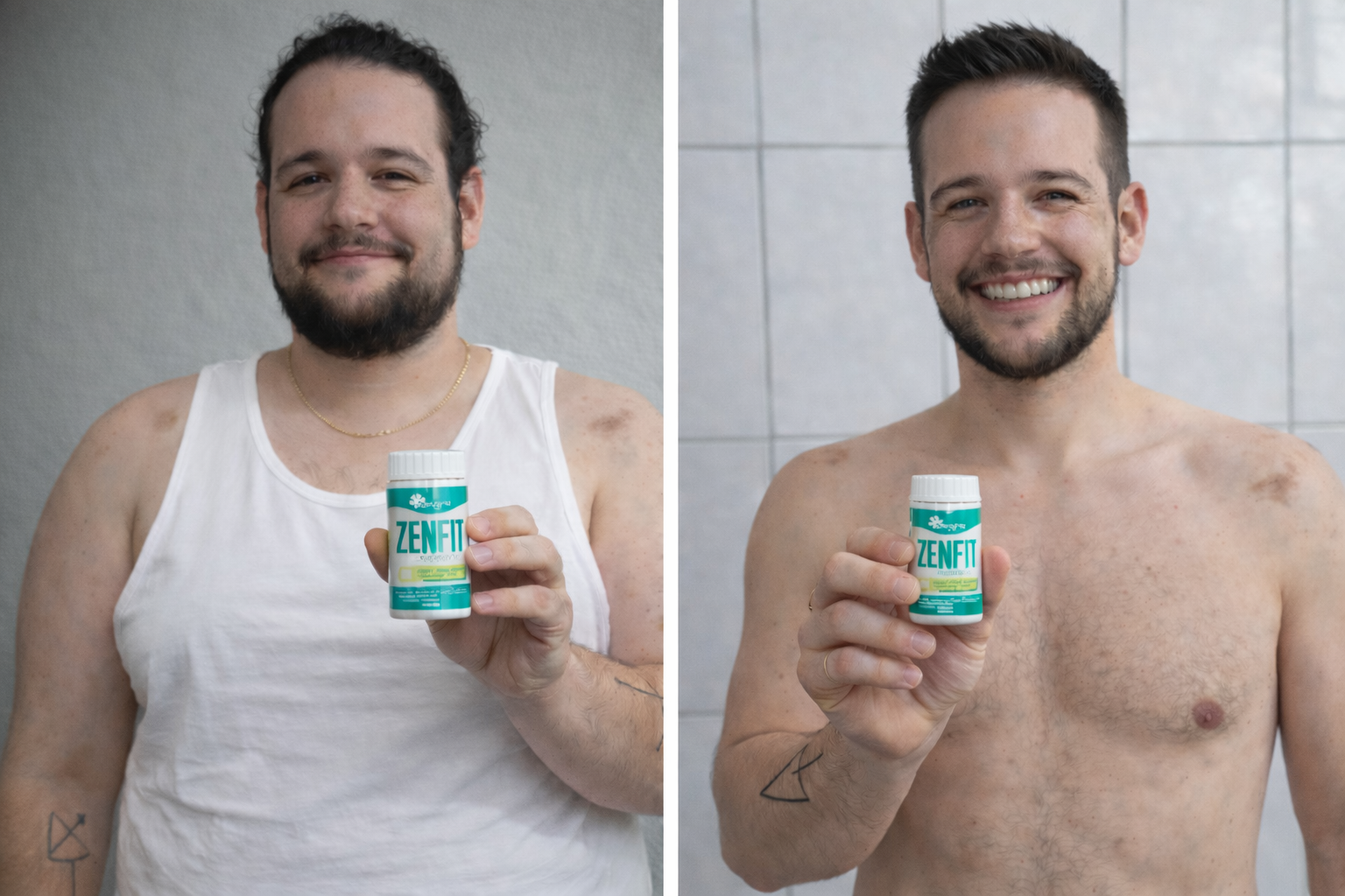 Resultado antes e depois ZenFIT Caps — Alex, emagrecimento